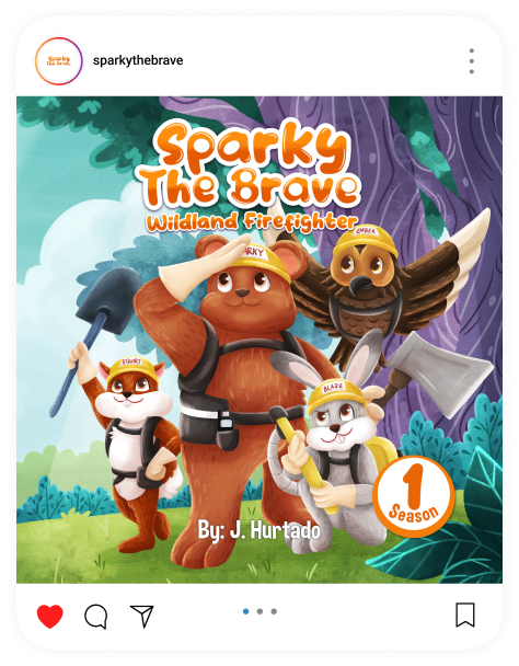 Sparky The Brave Wildland Firefighter Book for kids